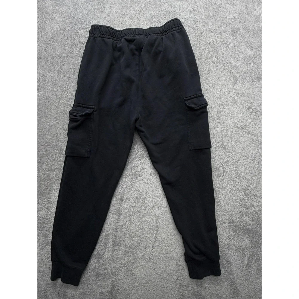 Nike Pants Mens Medium Black Jogger Fleece Cargo Elastic Waist CD3129-010 - Picture 12 of 16